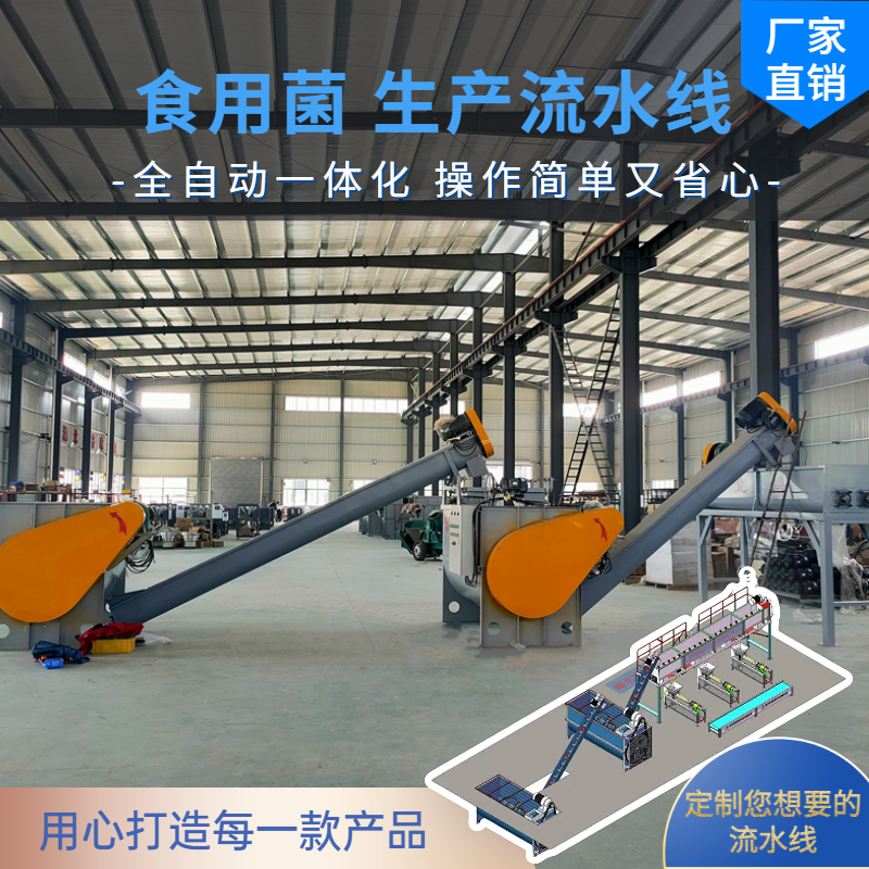 食用菌流水线 香菇木耳平菇流水线操作 自动装扎一体机 装袋机